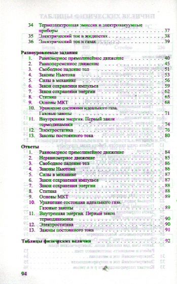 Марон. Физика 10 класс. Опорные конспекты и разноуровневые задания.