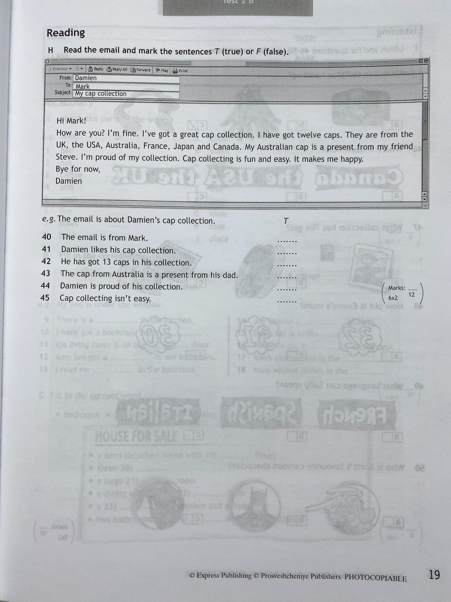 Английский язык 5 класс. Контрольные задания. Spotlight. Test Booklet. УМК "Английский в фокусе"